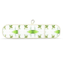 Gumleaf Green Double oven glove. Stunning Green and white cotton fabric. Front view