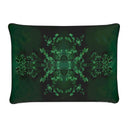 Emerald green velvet cushion back.