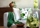 Eucalyptus green cushion living room styling inspiration
