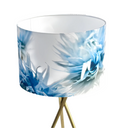 Elegant Stunning Blue And white lampshade . floral Design.