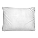 Evon blue sky Cotton linen cushion back in plain white.