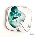 Eucalyptus Green and white Coasters are Hand made
Heat resistant, durable
Super sharp beautiful high quality permanent print
Glossy surface with hard wooden base which will protect the surface of your furniture
Easy to care for and maintain