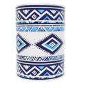 Savanna Blue Bone China mugs, patterned blue, black and white mug.