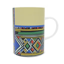 Savana Coffee/ TeaCup and Saucer. Vibrant colorful bond China set