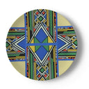 Savanna dinner plate. vibrant colours bone China hand made to order.