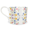 Wildflower bone China teacup side view.