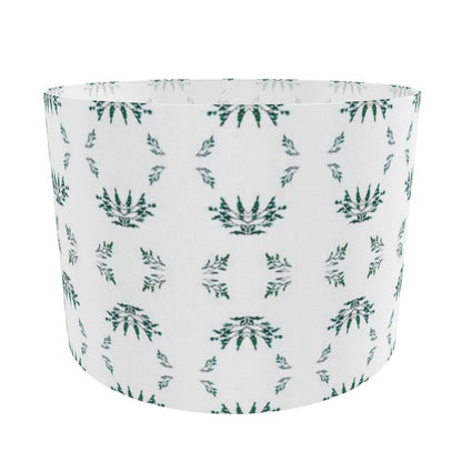 Drum Lampshade White and Green