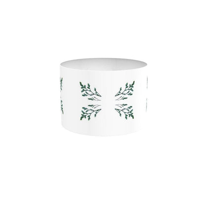 Green and White Drum Lampshade. Its sleek design will Elevate your room.Perfect for an elegant touch  (Back view)