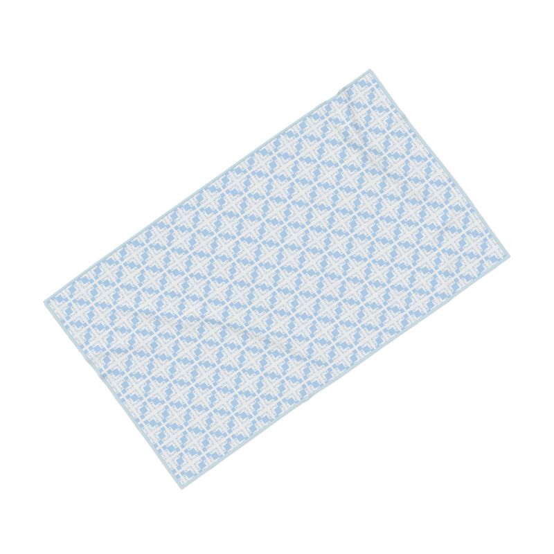 Single Bath Towel Evon Blue and White