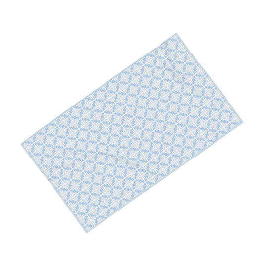 Single Bath Towel Evon Blue and White