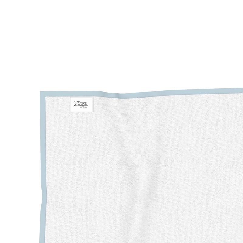 Single Bath Towel Evon Blue and White