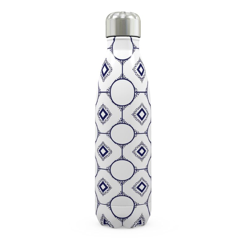 Thermal bottle Stainless steel Evon Blue and White