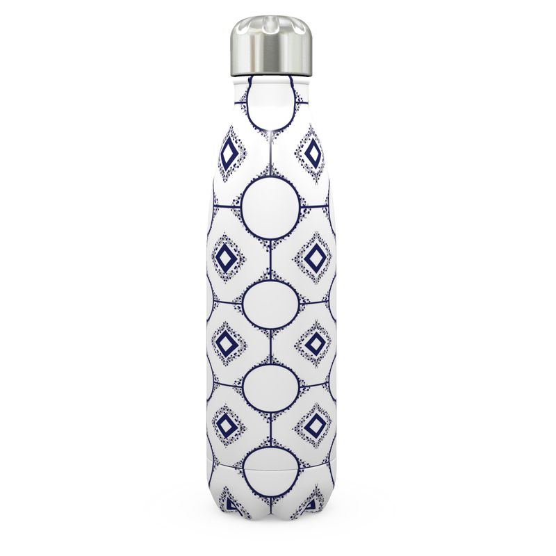 Thermal bottle Stainless steel Evon Blue and White