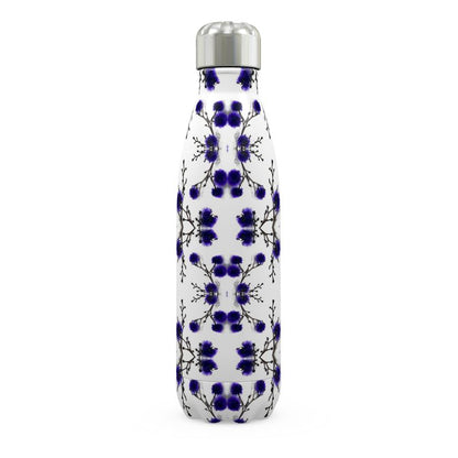 Electric Blue and white Stainless Steel thermal bottle