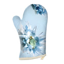 blue hues with a blushing bride flow patterned oven glove.