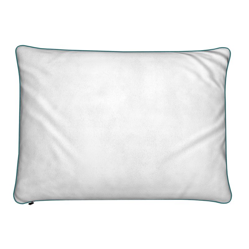 Green and White cotton linen cushion