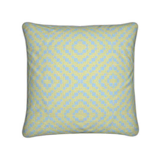 Cushion Yellow and Blue Diamond