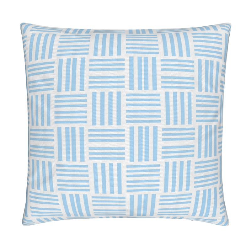 Cushion Cover blue and white stripped mayfair herringbone