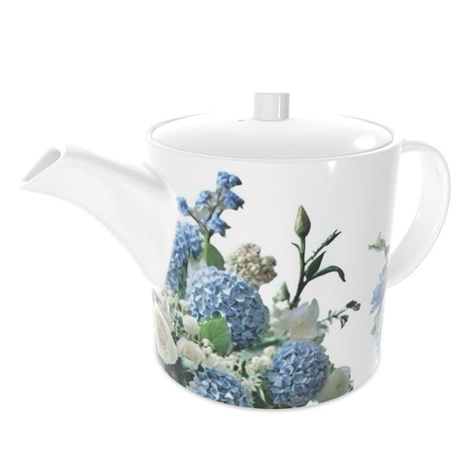 Blue and White Hydrangea Teapot