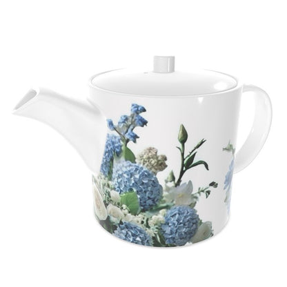 Blue and White Hydrangea Teapot