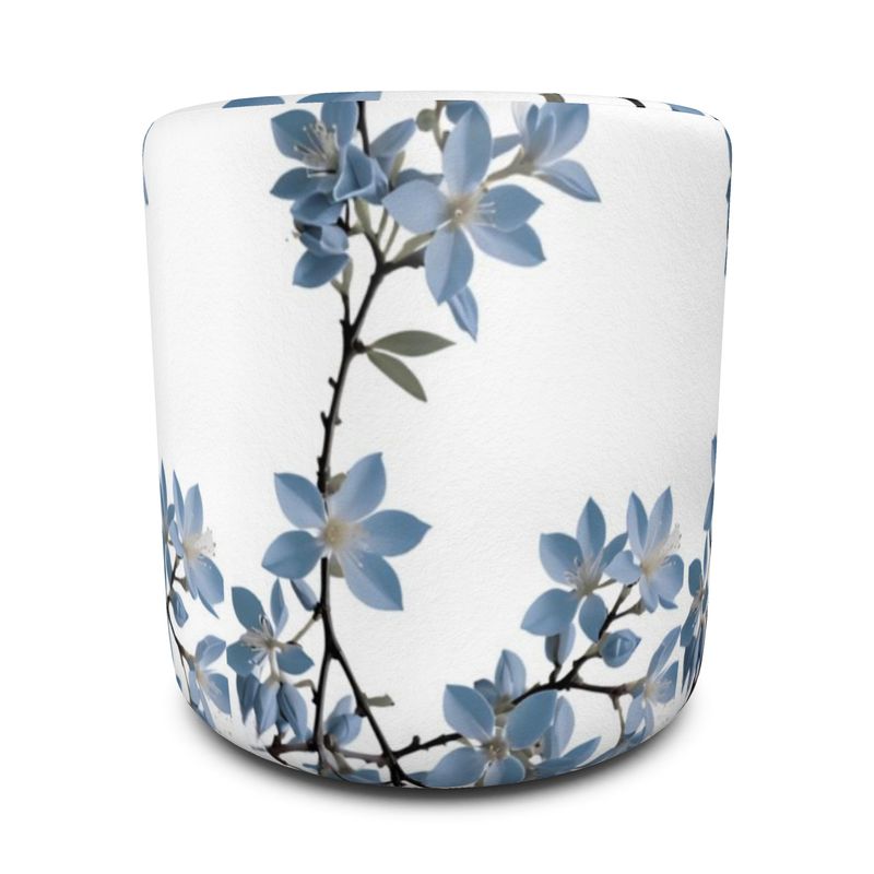 Pouffe (Ottoman) Blue Jasmine -Round