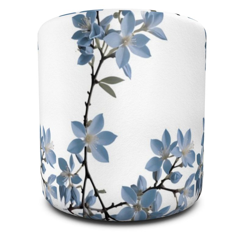 Pouffe (Ottoman) Blue Jasmine -Round