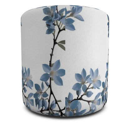 Pouffe (Ottoman) Blue Jasmine -Round