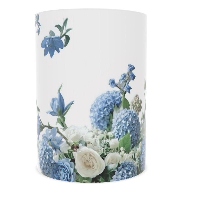 Blue and white Hydrangea coffee mug set