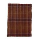 Copper Brown Velvet Tartan throw