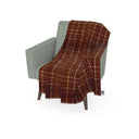 Copper Brown Velvet Tartan throw