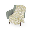 Yellow and White Velvet Throw