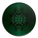 Emerald green Ottoman (pouffe) Soft Furnishing Velour Fabric,42 cm tall. handmade. top view