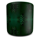 Emerald green Ottoman (pouffe) Soft Furnishing Velour Fabric,42 cm tall. handmade. back view.