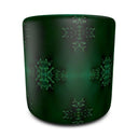 Emerald green Ottoman (pouffe) Soft Furnishing Velour Fabric,42 cm tall. handmade. front view