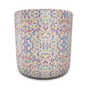 wildflowers colourful ottoman. a mixture of pastel colours. 