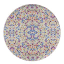 wildflowers colourful ottoman. a mixture of pastel colours. Top view.