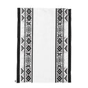 Black and white velvet throw blanket  front