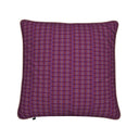 Burgundy patterned cushion front. mayfair herringbone fabric. 