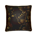 Chocolate Brown and Gold Velvet Shimmer Cushion Back.