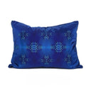 Cobalt blue rectangular velvet cushion 