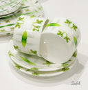  Gumleaf green cup and saucer bone China Coffee set. Tea set 