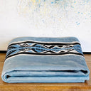 Savanna Blue Velvet Throw