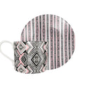Savanna Pink Coffee/ tea cup
And saucer. Pink, grey and back geometric Design 