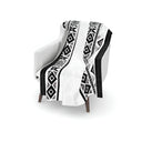 Savanna black and white velvet throw blanket.