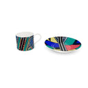 Savanna bone China coffee cup / teacup and saucer stunning vibrant colour.