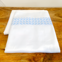 Blue Evon towel set. blue and white, strip bath towels.