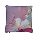Whimsy joy cotton linen cushion front,  a beautiful colour blend of  pastel pinks, blue and green.