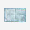 Yellow and blue diamond towel.