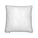 Yellow and blue diamond cushion back, in plain white.