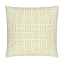 Yellow and white squared stripes handmade with Mayfair herringbone fabric.